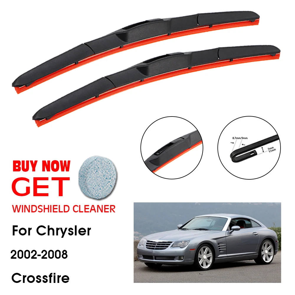 Car Wiper For Chrysler Crossfire 22"+20" 2002-2008 Front Window Washer Windscreen Windshield Silica Gel Wiper Blade Accessories
Car Wiper For Chrysler Crossfire 22"+20" 2002-2008 Front Window Washer Windscreen Windshield Silica Gel Wiper Blade Accessories