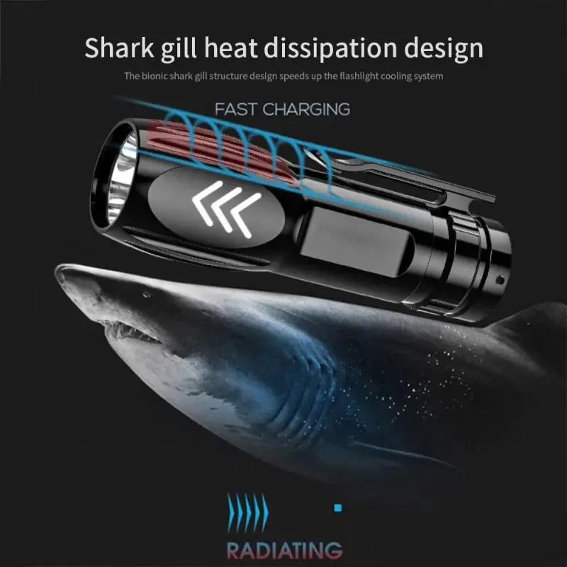 Mini Torch LED Rechargeable Flashlight Portable USB Charging Flashlight High Power Bank Camping Waterproof Long Range Lantern 
Mini Torch LED Rechargeable Flashlight Portable USB Charging Flashlight High Power Bank Camping Waterproof Long Range Lantern