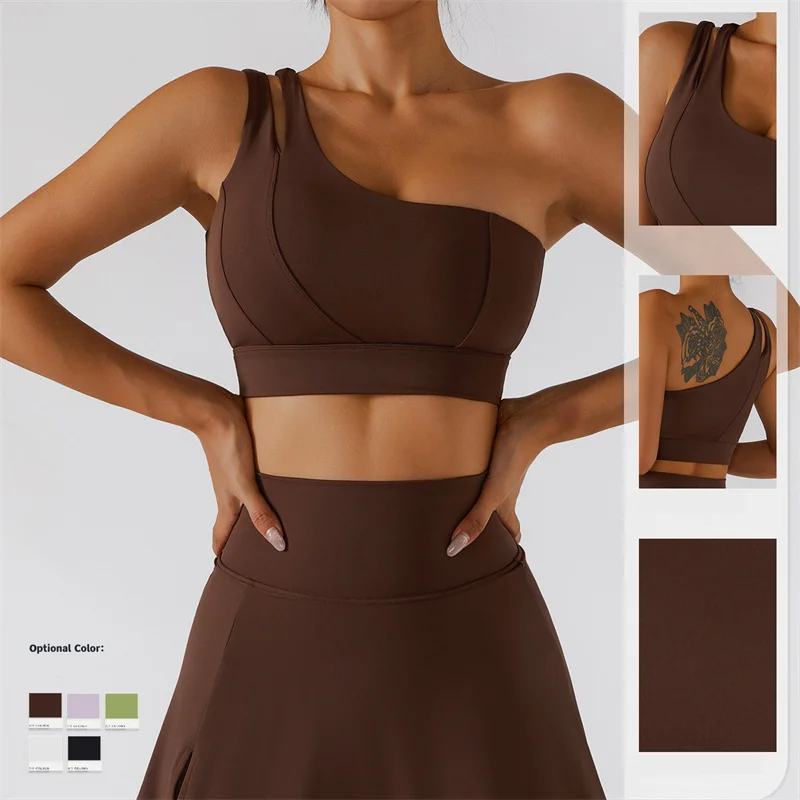 Sexy Women's Sports Bra Fitness Yaga One Shoulder Bras Vest Shockproof Push Up Underwear Workout Gym Crop Top Running Sportswear
Sexy Women's Sports Bra Fitness Yaga One Shoulder Bras Vest Shockproof Push Up Underwear Workout Gym Crop Top Running Sportswear