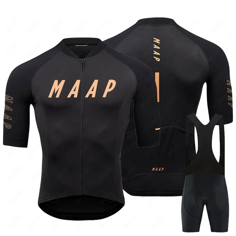 

2023 Summer MAAP Cycling Jersey Set Men's Bicycle Short Sleeve Breathable MTB Bike Clothing Maillot Ropa Ciclismo Uniform Suit