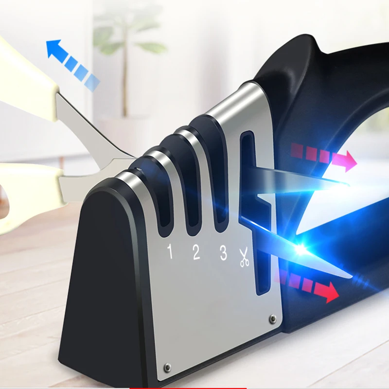 4 in 1 Knife Sharpener Diamond Coated amp Fine Rod Knife Shears and Scissors Sharpening stone System Stainless Steel Blades
4 in 1 Knife Sharpener Diamond Coated amp Fine Rod Knife Shears and Scissors Sharpening stone System Stainless Steel Blades