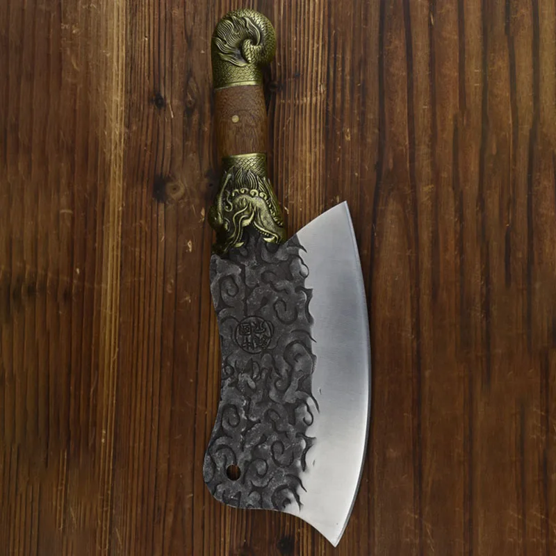 

9 Inch Longquan Kitchen Knife Handmade Forged Sharp Hatchet Machete Big Chop Butcher Knives Bone Meat Poultry Tools China Messer