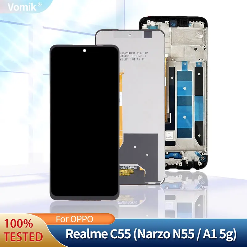 

6.72" C55 Display For Oppo Realme C55 RMX3710 Narzo N55 A1 5g LCD Screen and Touch Digitizer Assembly Replacement Parts