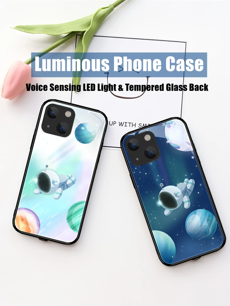 Couples Asronaut LED Light Glow Luminous Tempered Glass Phone Case for Xiaomi 11 12 13 Redmi K40 K50 K60 Pro Lite Ultra Cover
Couples Asronaut LED Light Glow Luminous Tempered Glass Phone Case for Xiaomi 11 12 13 Redmi K40 K50 K60 Pro Lite Ultra Cover