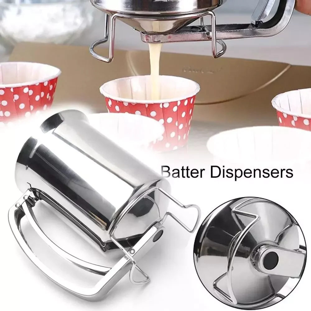 Handheld Pancake Batter Dispenser Without Lid Stainless Steel Professional Batter Funnel Kitchen Tool For Baking Cake Cupcakes
Handheld Pancake Batter Dispenser Without Lid Stainless Steel Professional Batter Funnel Kitchen Tool For Baking Cake Cupcakes