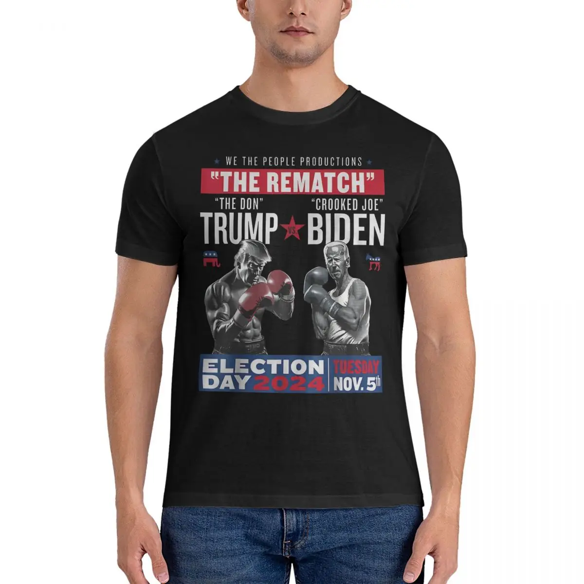 Мы люди производим продукт комбинированный Трамп против Biden футболка на день