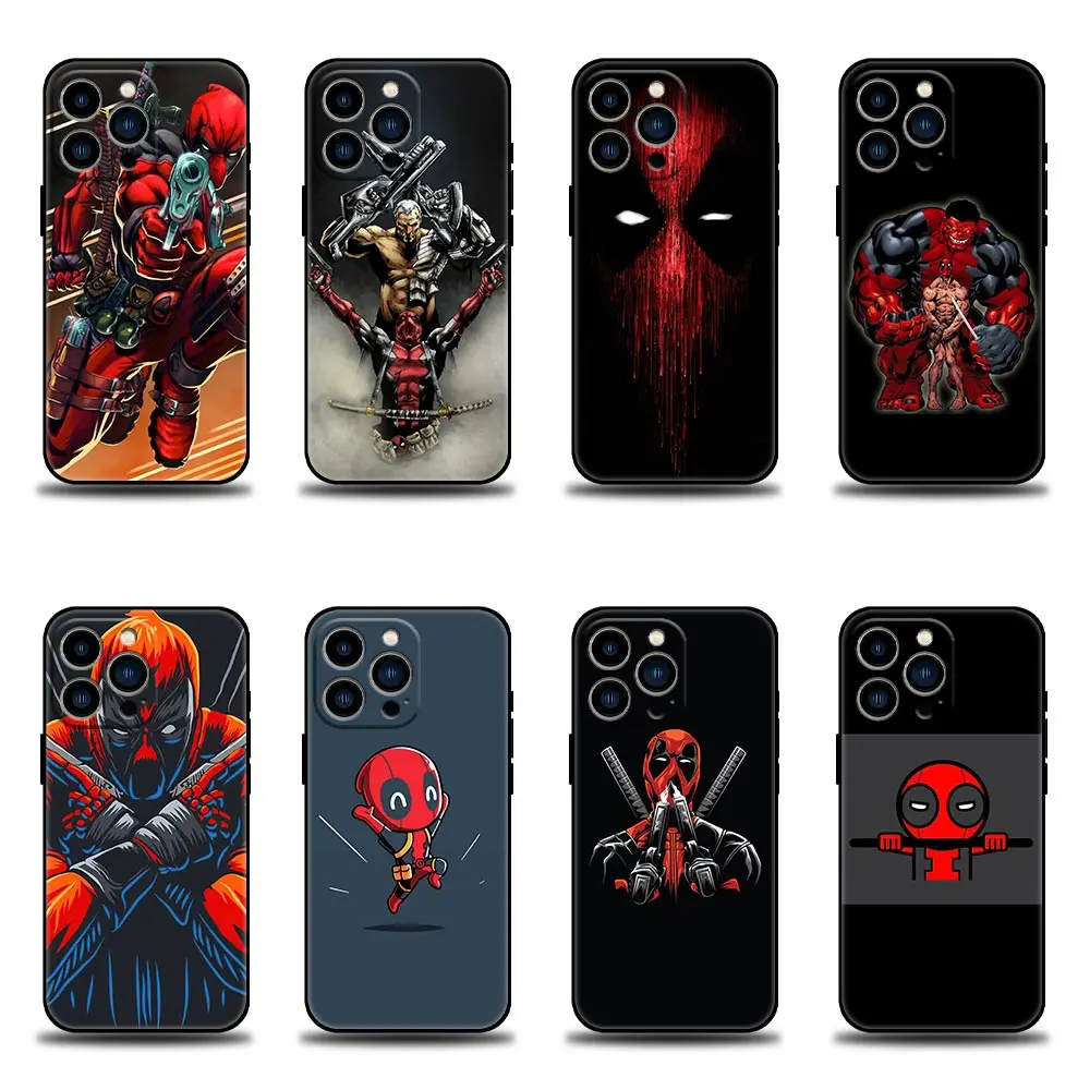 

Avengers Marvel Deadpool Fundas Coques Case iphone Apple for 14 11 12 13 7 8 SE XR XS 5 5s 6 6s Pro Plus Max PM Cases Para Capa