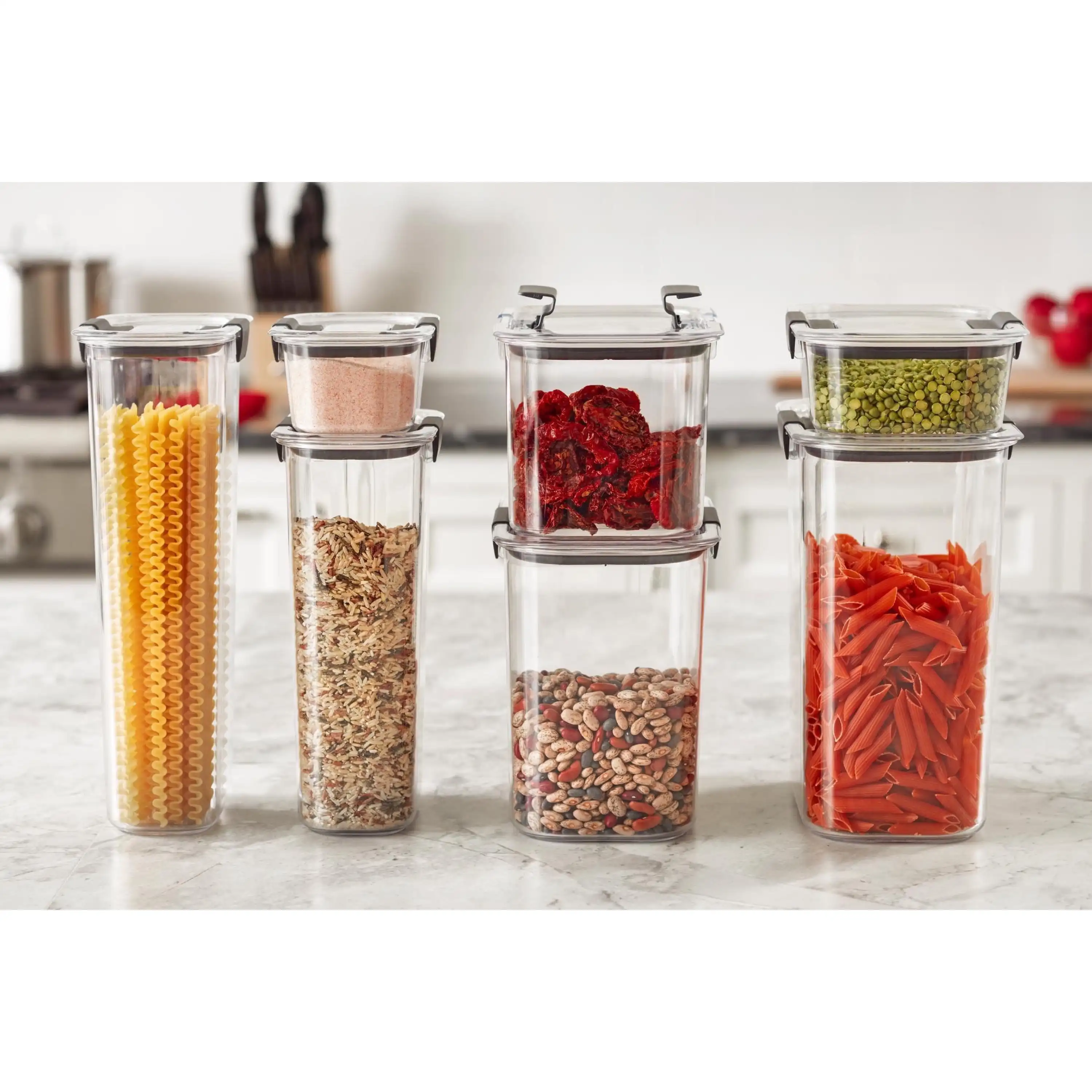 Set of 7 Pantry Storage Containers, Airtight Lids Storage Organizer free shipping
Set of 7 Pantry Storage Containers, Airtight Lids Storage Organizer free shipping