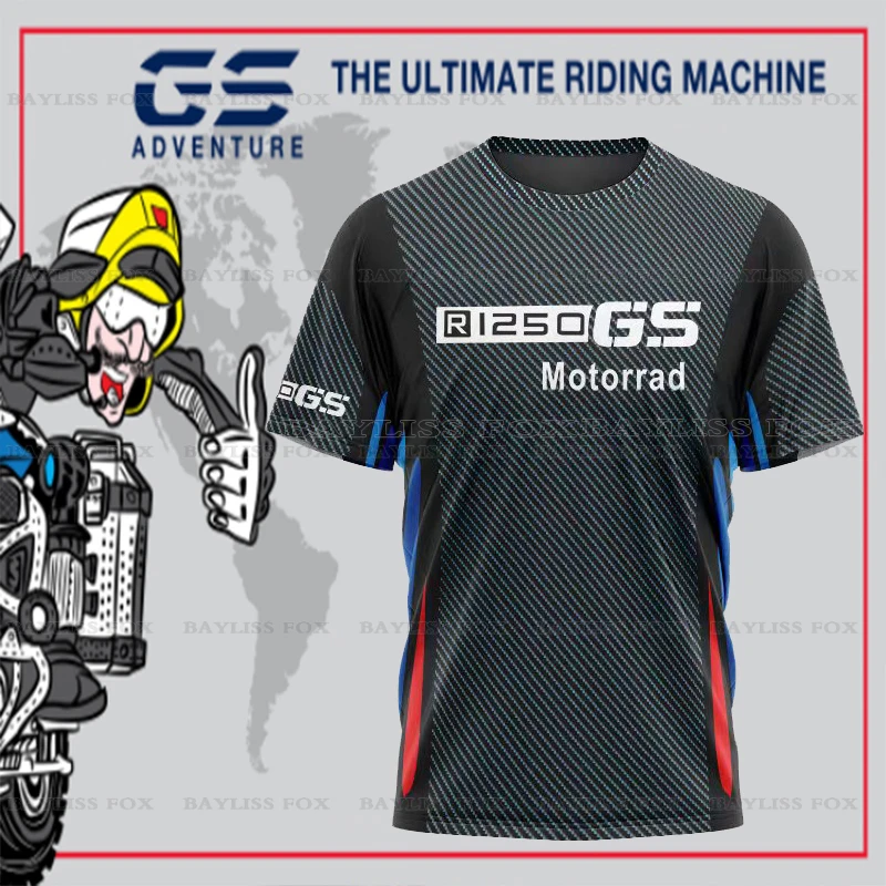 

For BMW R1250 GS T-shirt Motorrad Motorsport Motorcycle ADVENTURE Motos Locomotive Riding Quick Dry