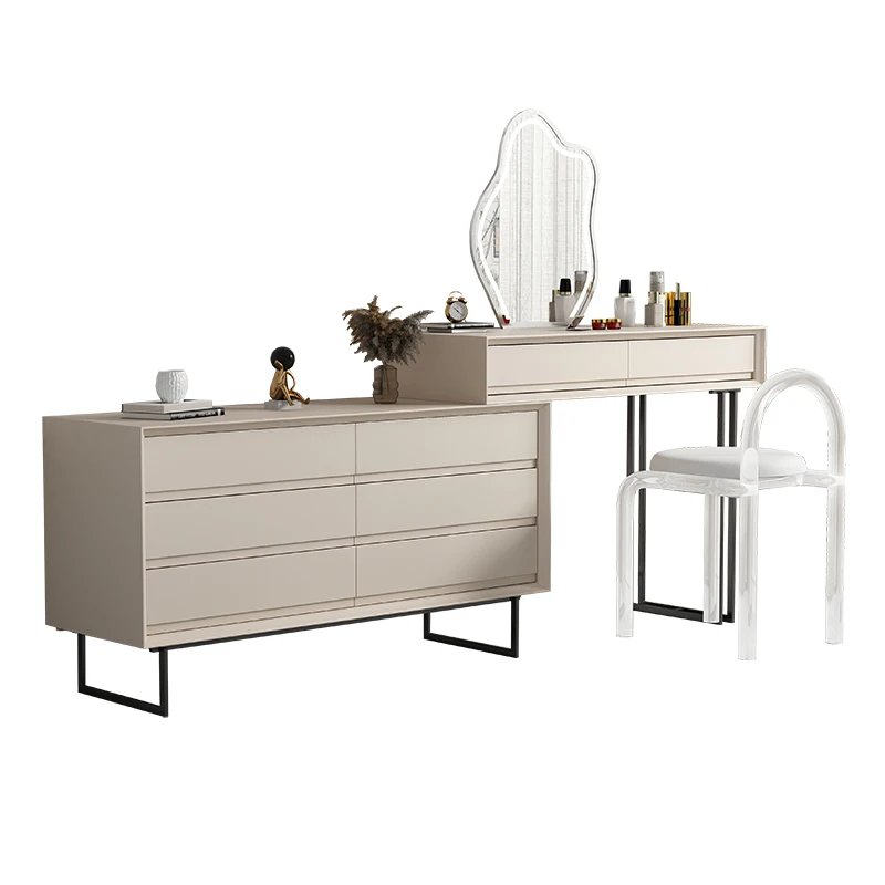 Solid wood dressing table bucket cabinet integrated bedroom small apartment storage cabinet corner makeup table telescopic desk 
Solid wood dressing table bucket cabinet integrated bedroom small apartment storage cabinet corner makeup table telescopic desk