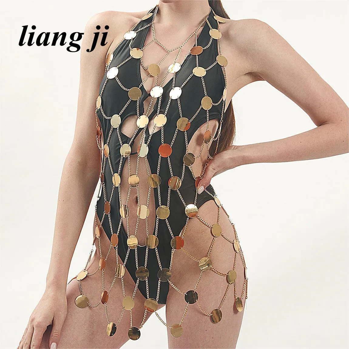 Body jewelry Sexy circular type grid Chest Chain Bikini sling Skirt chain Bra Chain European And American Fashion Beach Outfit
Body jewelry Sexy circular type grid Chest Chain Bikini sling Skirt chain Bra Chain European And American Fashion Beach Outfit