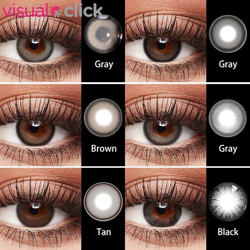 

Colored Contact Lenses PWR-6.50-0 For Eyes Natural Eye Contacts With Color Contact Lens Beauty 2pcs Yearly Colored Contact Lens
