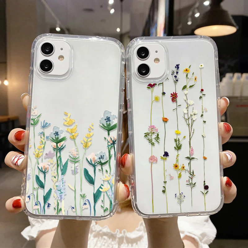 Transparent Flower Phone Case For iPhone 11 12 13 14 Pro Max X XR XS Max 7 8 Plus SE 2020 Florals Shockproof Silicone Back Cover
Transparent Flower Phone Case For iPhone 11 12 13 14 Pro Max X XR XS Max 7 8 Plus SE 2020 Florals Shockproof Silicone Back Cover