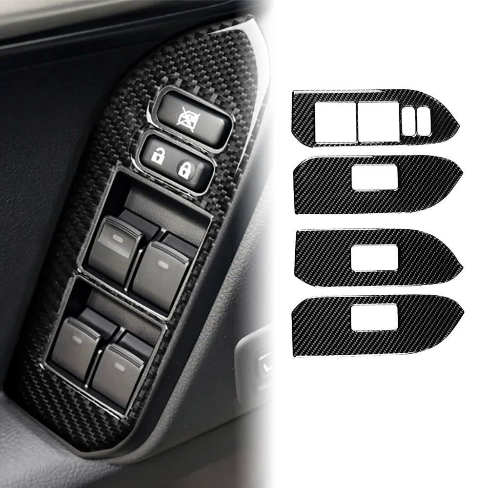 

Настоящее углеродное волокно для Toyota Land Cruiser Prado 2010-2020, автомобильная стеклянная панель подъема, декоративные наклейки, автомобильные аксессуары для модификации