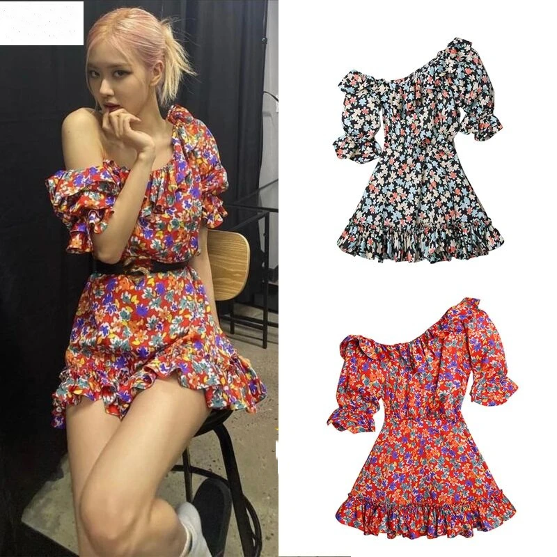 Kpop ROSE Korean Women Strapless Diagonal Collar Summer Party Sexy Club Beach Ruffles Dress Office Temperament Lady Mini Dresses
Kpop ROSE Korean Women Strapless Diagonal Collar Summer Party Sexy Club Beach Ruffles Dress Office Temperament Lady Mini Dresses