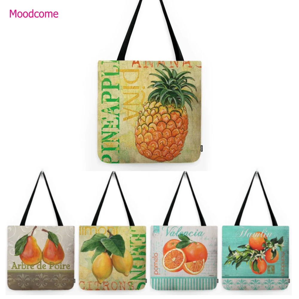 Vintage Poster Style Retro Fruits Art Lemon Pair Pineapple Orange Water Resistant Cotton Linen Folding Tote Bag Shoulder Bag 
Vintage Poster Style Retro Fruits Art Lemon Pair Pineapple Orange Water Resistant Cotton Linen Folding Tote Bag Shoulder Bag