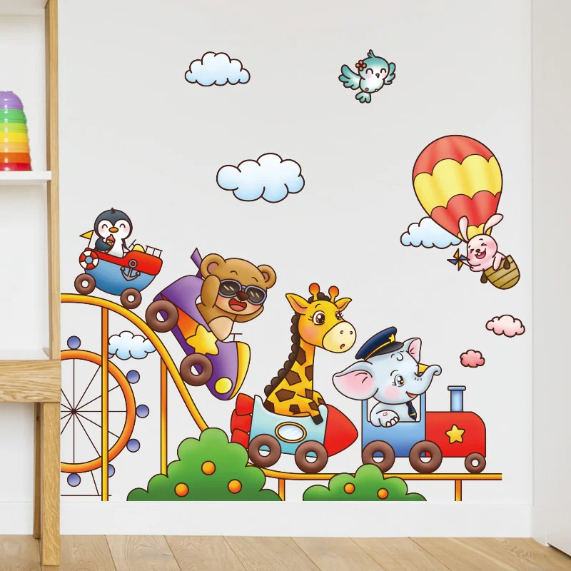 2022 Hot Sale Cartoon Small Animal Roller Coaster Hot Air Balloon Cloud Wall Decoration Children's Room Home Wall Decor Stickers
2022 Hot Sale Cartoon Small Animal Roller Coaster Hot Air Balloon Cloud Wall Decoration Children's Room Home Wall Decor Stickers