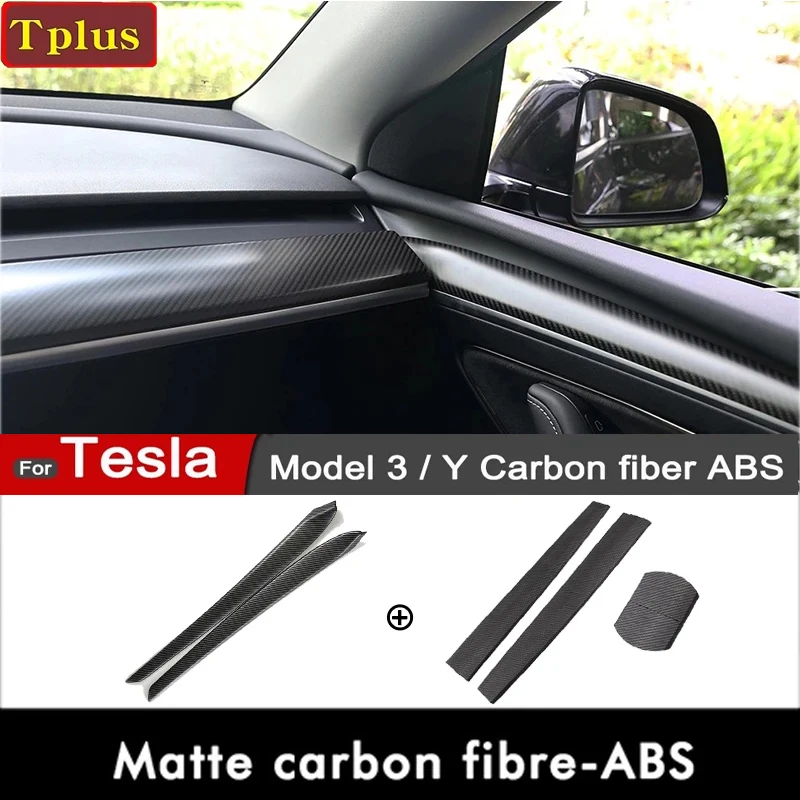 Tplus For Tesla Model 3 2021 Accessories New Car Dashboard & Door Decoration Sticker Matte Carbon Fiber ABS For Model3 Y
Tplus For Tesla Model 3 2021 Accessories New Car Dashboard & Door Decoration Sticker Matte Carbon Fiber ABS For Model3 Y