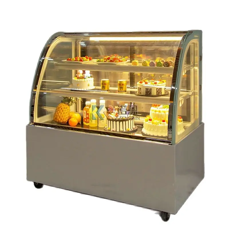 

Commercial Bread Pastry Refrigerator Showcase Cake Display Freezers Dessert Gourmet Fruit Fresh Keeping Refrigeration Equipment