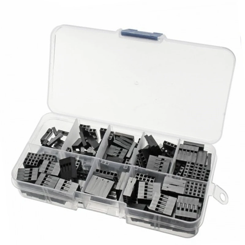140Pcs 2.54mm Dupont Jumper Wire Connector Kit 1P 2P 3P 4P 5P 2X4P 2X5P Wire Plug Cable Connectors Female Pin Connector
140Pcs 2.54mm Dupont Jumper Wire Connector Kit 1P 2P 3P 4P 5P 2X4P 2X5P Wire Plug Cable Connectors Female Pin Connector