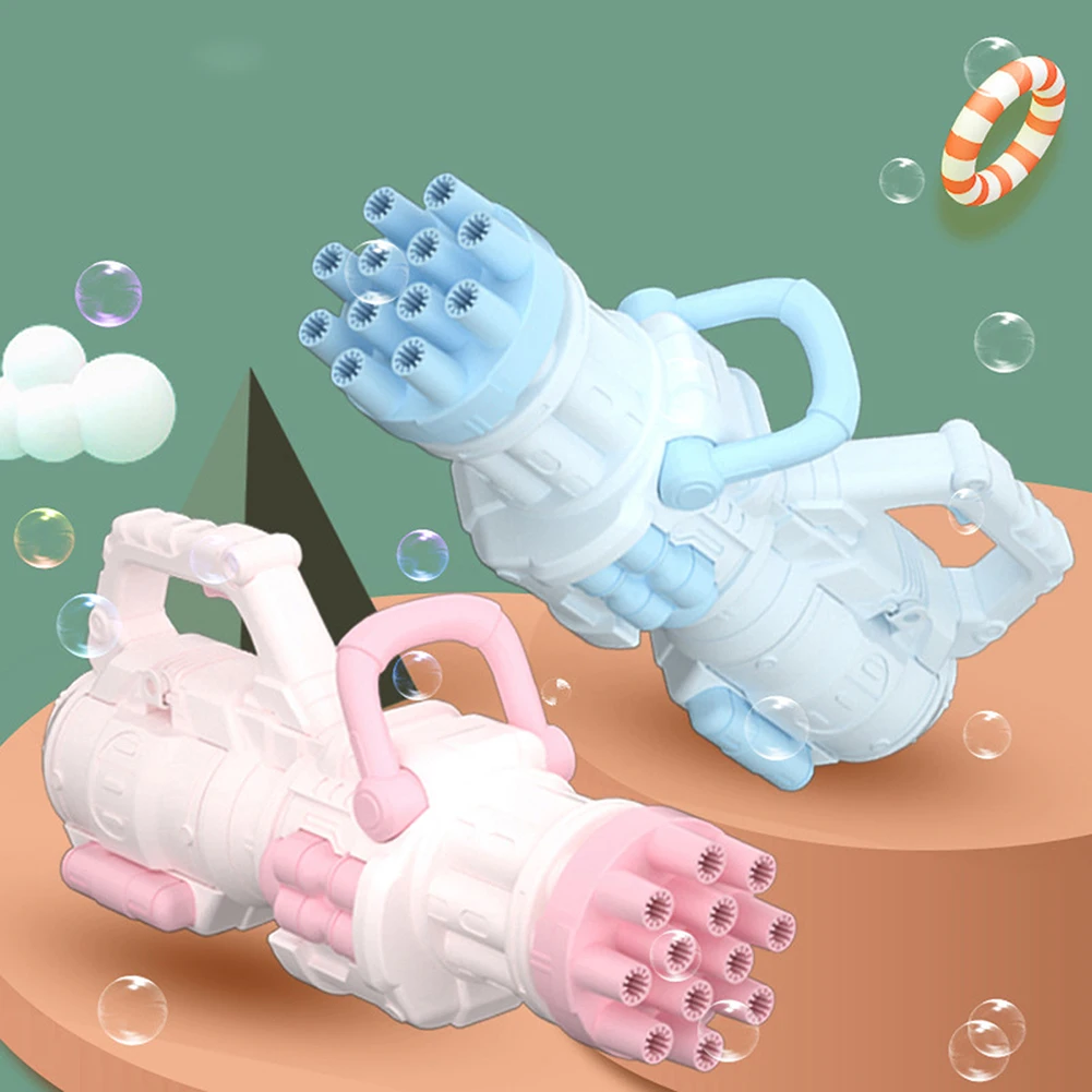12Holes Kids Automatic Gatling Bubble Gun Toys Summer Soap Water Bubble Machine Electric Bubble Machine For Children Gift Toys
12Holes Kids Automatic Gatling Bubble Gun Toys Summer Soap Water Bubble Machine Electric Bubble Machine For Children Gift Toys