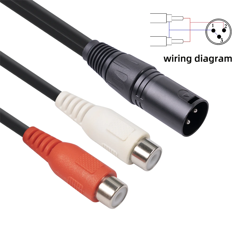XLR Male To 2-RCA Female Microphone Adapter Cable For Mic Speaker Amplifiers XLR Male To 2-RCA Female Audio Left/Right
XLR Male To 2-RCA Female Microphone Adapter Cable For Mic Speaker Amplifiers XLR Male To 2-RCA Female Audio Left/Right