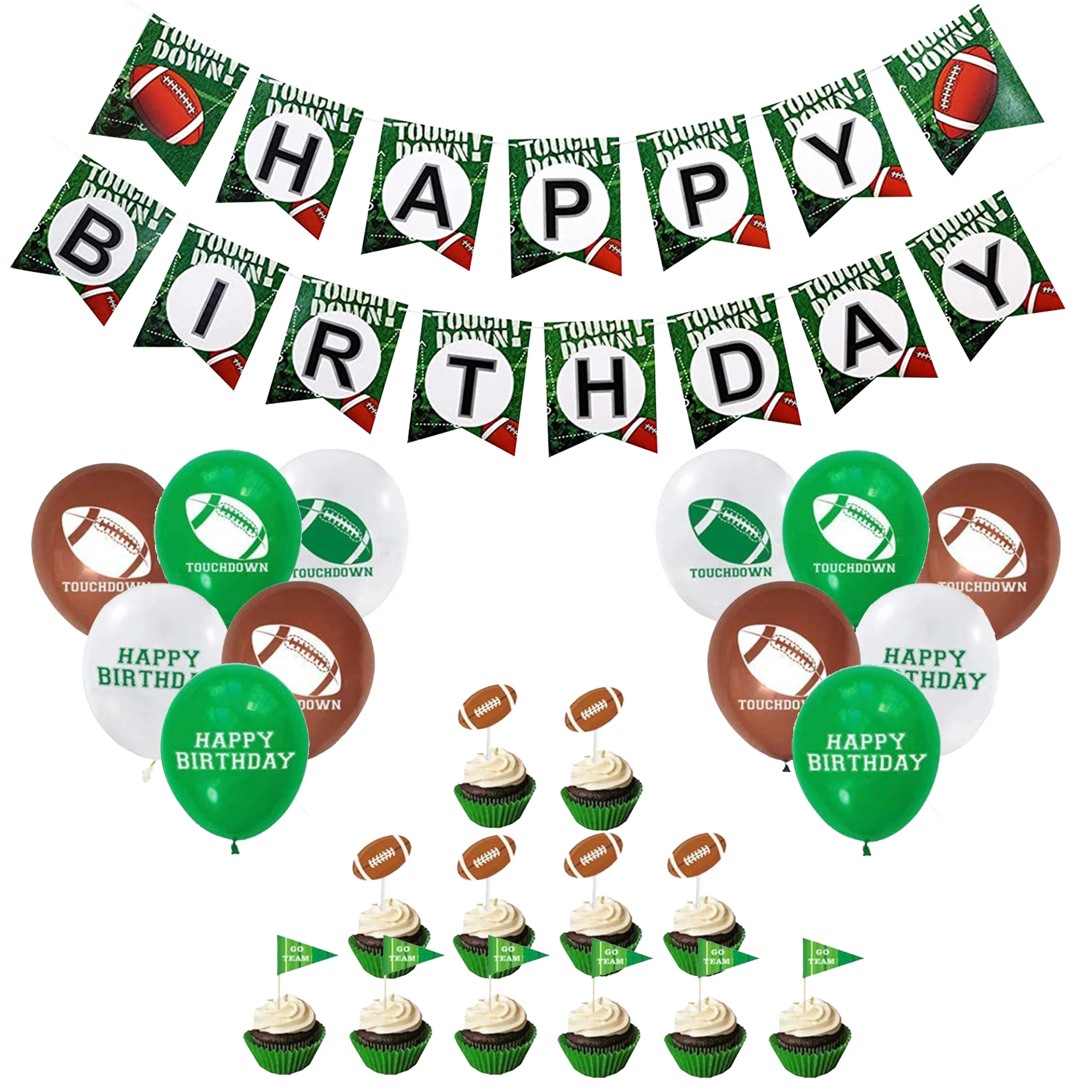 Cheereveal American Football Birthday Decorations for Boy Rugby Happy Birthday Banner Cake Topper Balloon Kit Party Supplies
Cheereveal American Football Birthday Decorations for Boy Rugby Happy Birthday Banner Cake Topper Balloon Kit Party Supplies