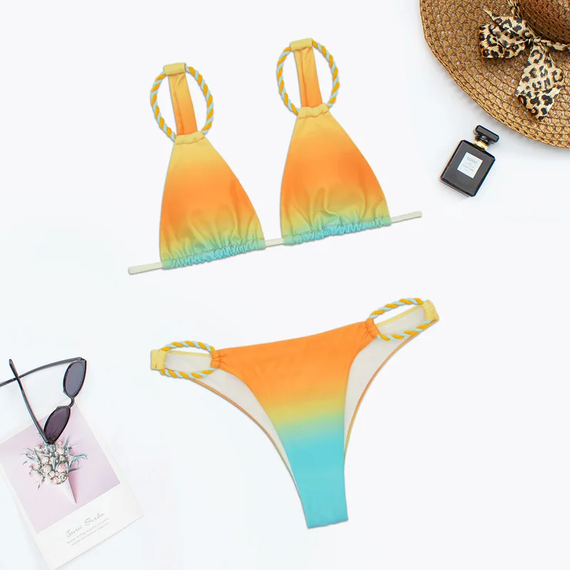 WTCandy 2022 New Colorful Sexy Micro Bikini Set Women Summer May Beach Knit String Swimwear Thong Swimsuit Bandage Bathing Suit
WTCandy 2022 New Colorful Sexy Micro Bikini Set Women Summer May Beach Knit String Swimwear Thong Swimsuit Bandage Bathing Suit