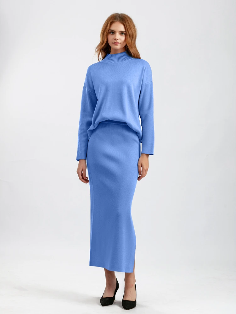 new in spring two piece sets loose womens outifits Knitted sweater dress set oversize Fashion long skirt elegant Female clothing
new in spring two piece sets loose womens outifits Knitted sweater dress set oversize Fashion long skirt elegant Female clothing
