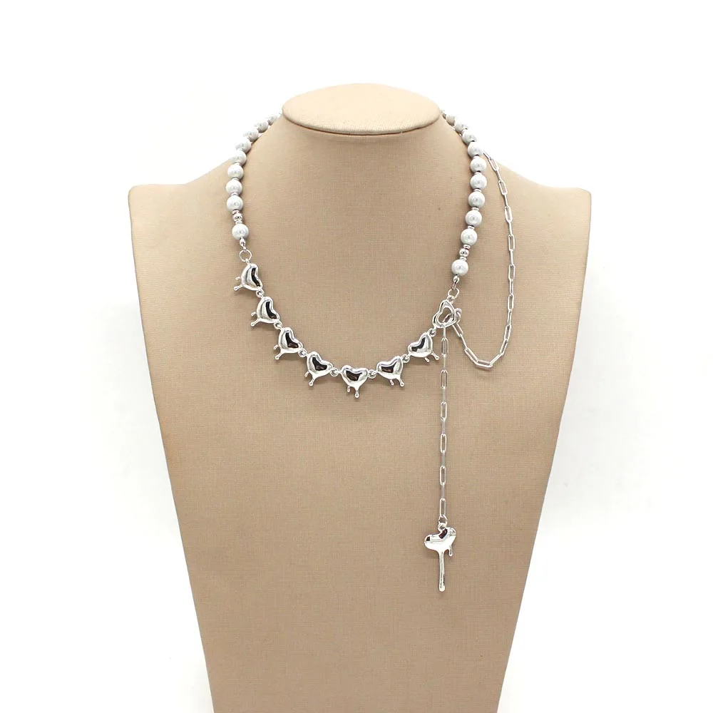V&ZIMU Luminous Ball Metal Chain Metal Heart Stitching Necklace Punk Hip Hop Choker Lock Pendant Clavicle Fashion Sweet Jewelry
V&ZIMU Luminous Ball Metal Chain Metal Heart Stitching Necklace Punk Hip Hop Choker Lock Pendant Clavicle Fashion Sweet Jewelry