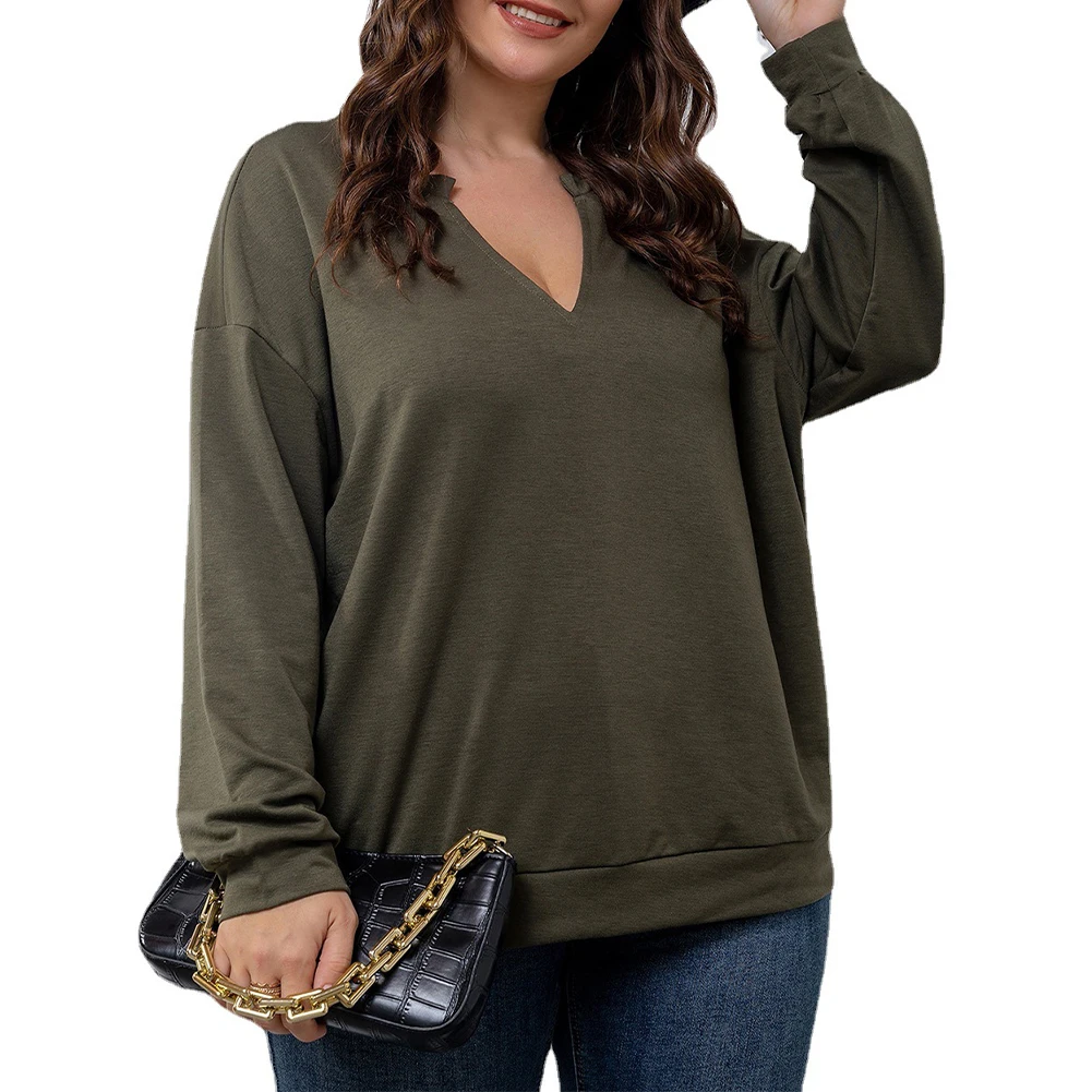 Plus Size Women Autunm Casual Daily T-Shirt V-Neck Long Sleeve Blouse Top Comfortable Skin Touch Versatile
Plus Size Women Autunm Casual Daily T-Shirt V-Neck Long Sleeve Blouse Top Comfortable Skin Touch Versatile