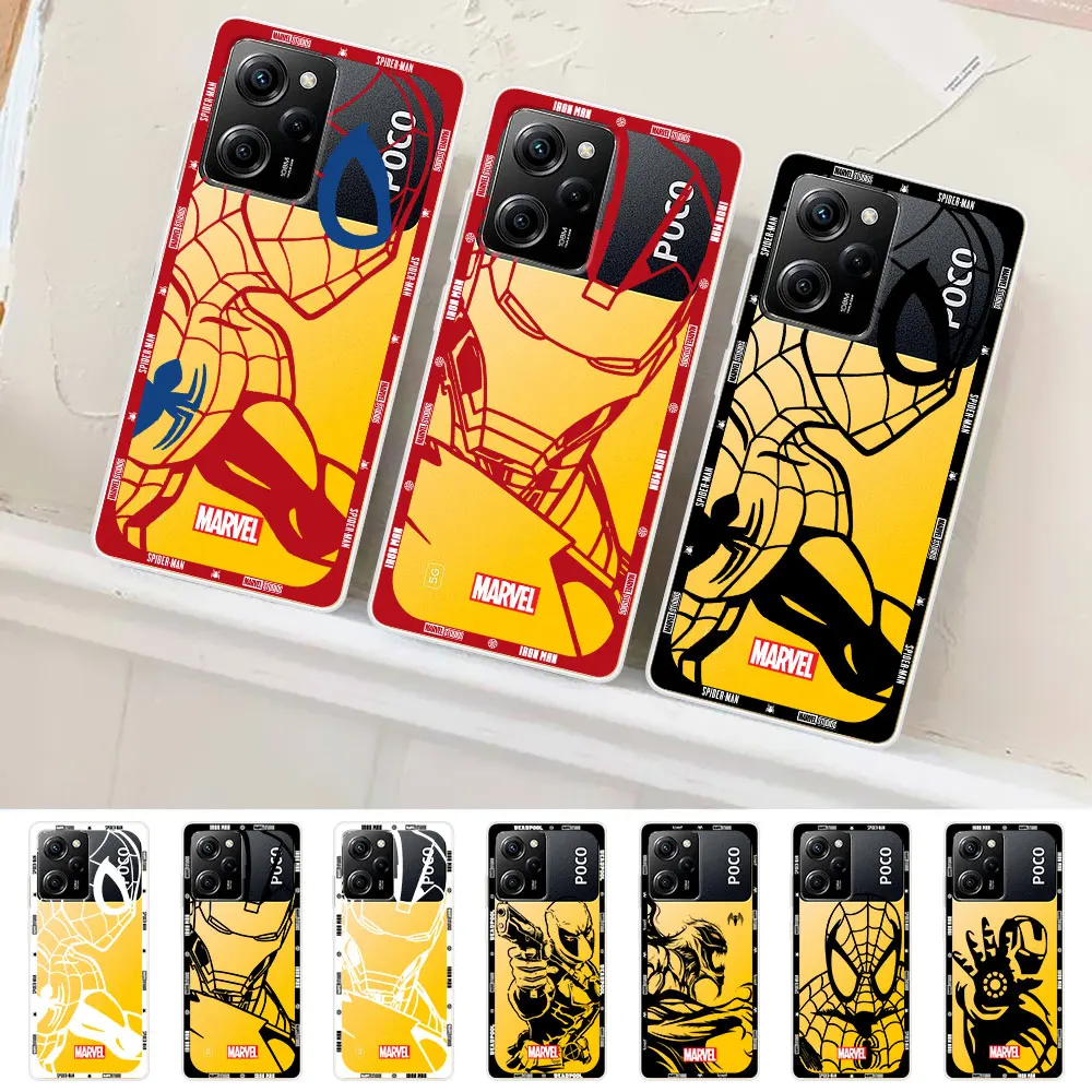 Spider-Man Marvel Iron Man Case for Xiaomi Poco X5 X3 NFC M4 X4 Pro 5G M3 F3 F2 M2 Pocophone F1 Transparent TPU Phone Cover 
Spider-Man Marvel Iron Man Case for Xiaomi Poco X5 X3 NFC M4 X4 Pro 5G M3 F3 F2 M2 Pocophone F1 Transparent TPU Phone Cover