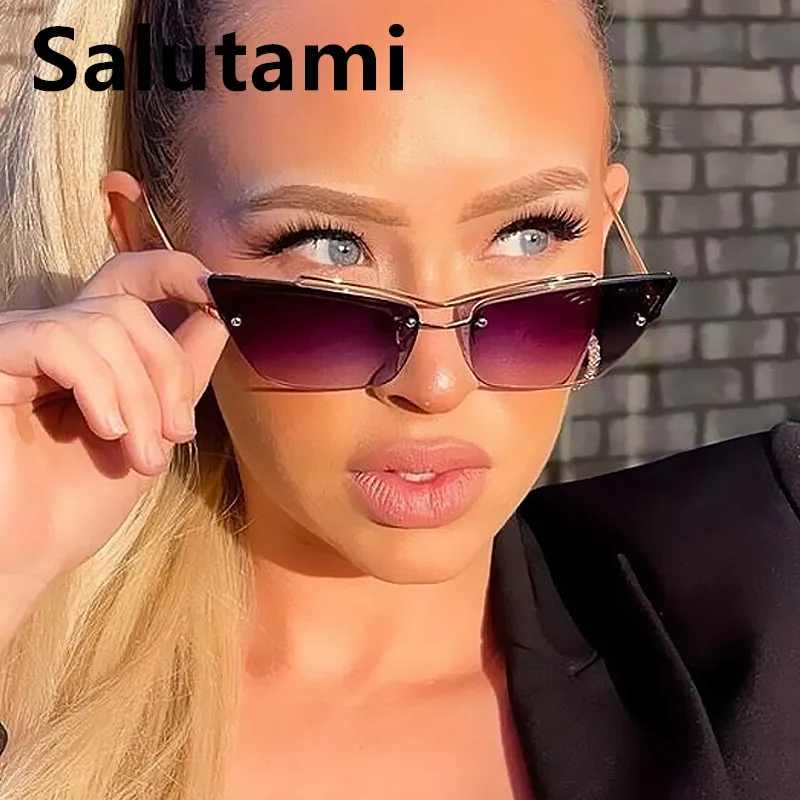 Женские солнцезащитные очки «кошачий глаз», с полуободковой оправой
Женские солнцезащитные очки «кошачий глаз», с полуободковой оправой