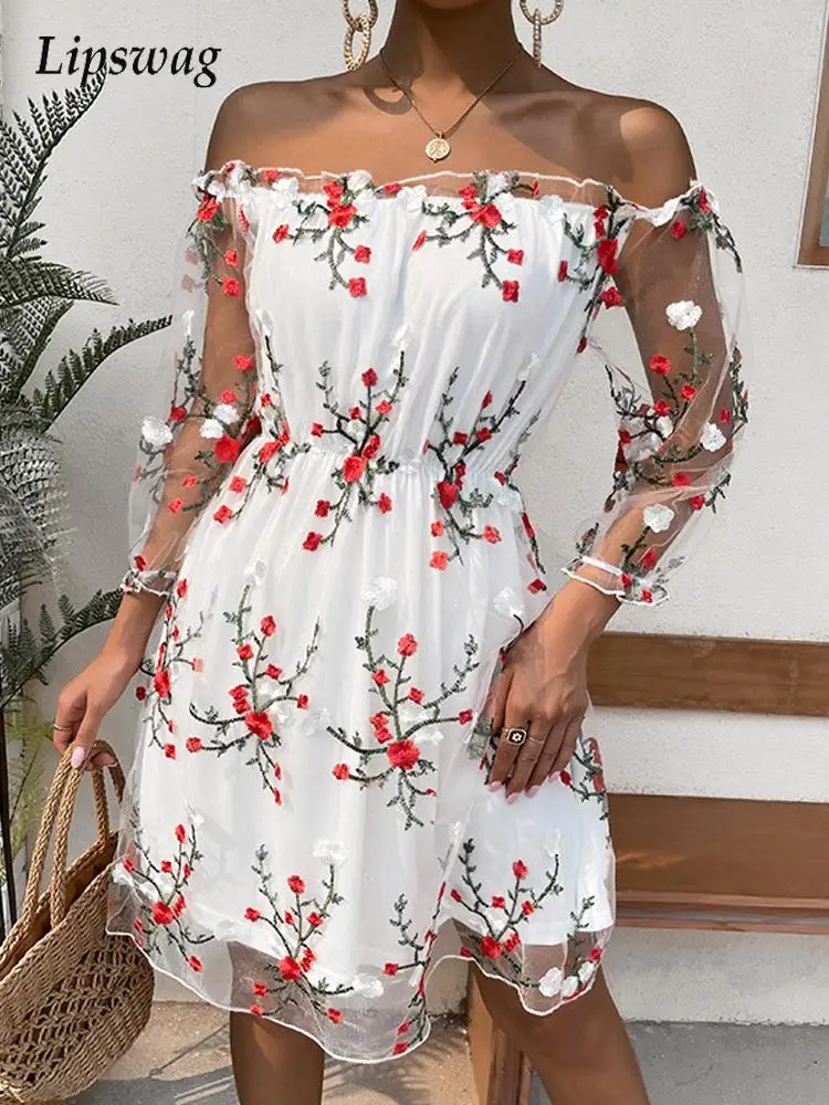 Vintage Floral Printed Mini Dress Women Summer Off Shoulder Strapless Beach Dresses Mesh Long Sleeveless Patchwork Dress Female
Vintage Floral Printed Mini Dress Women Summer Off Shoulder Strapless Beach Dresses Mesh Long Sleeveless Patchwork Dress Female