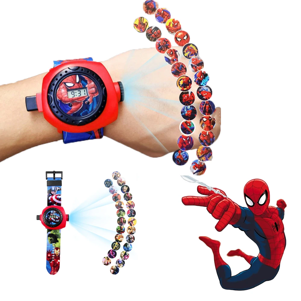 Фигурки героев аниме Marvel legends, Человек-паук, Капитан Америка, дети, проекционный рисунок, креативные Волшебные часы, Мультяшные детские часы,... 
Фигурки героев аниме Marvel legends, Человек-паук, Капитан Америка, дети, проекционный рисунок, креативные Волшебные часы, Мультяшные детские часы,...