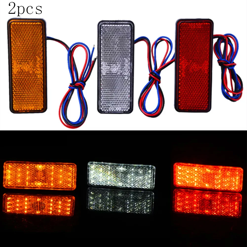 2pcs Universal 12V LED Brake Lights Reflector Rear Tail Brake Stop Side Marker Lamp Directional Accessories For Truck Motorcycle
2pcs Universal 12V LED Brake Lights Reflector Rear Tail Brake Stop Side Marker Lamp Directional Accessories For Truck Motorcycle