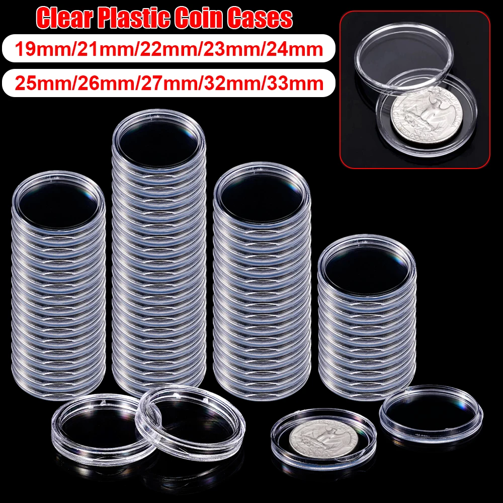 1Pc Commemorative Coin Storage Box Storage Protection Coins Transparent Portable Round Storage Box 19/21/22/23/24/25/26/32/33mm
1Pc Commemorative Coin Storage Box Storage Protection Coins Transparent Portable Round Storage Box 19/21/22/23/24/25/26/32/33mm
