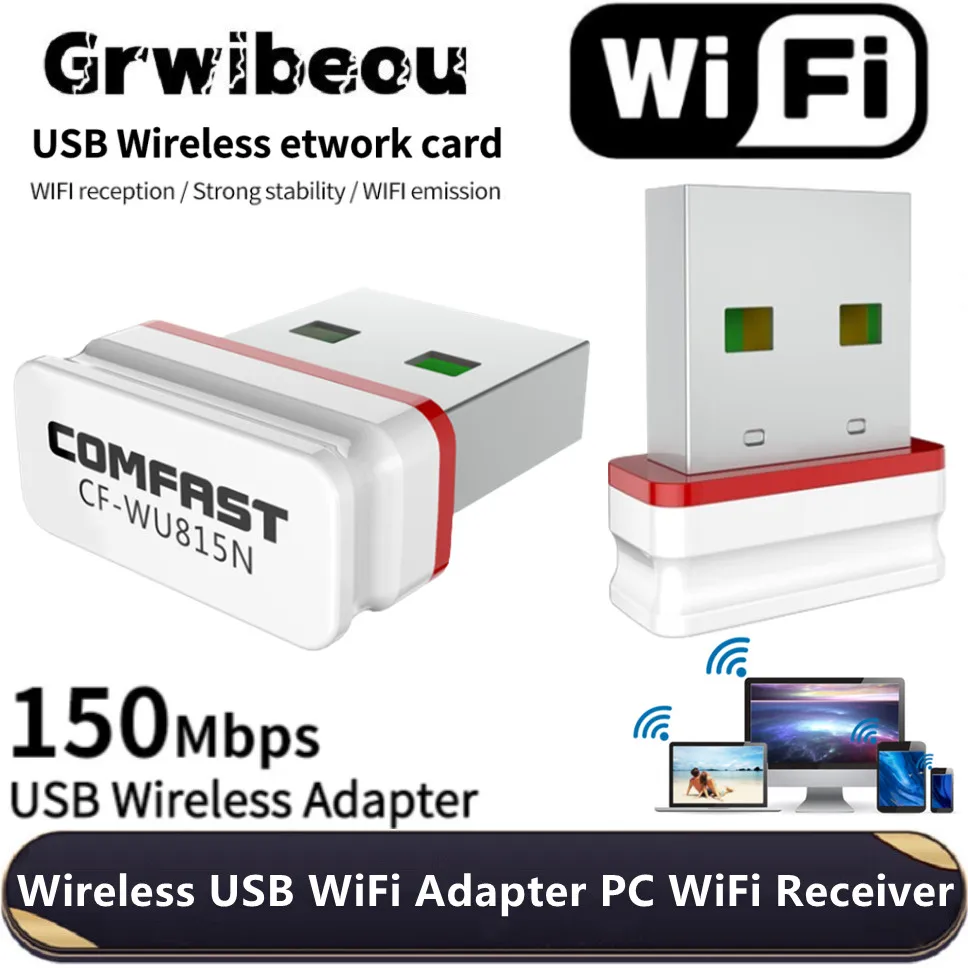 

Wireless USB WiFi Adapter 150Mbps 2.4GHz USB 802.11n/g/b Ethernet Network Card Wi-Fi dongle USB LAN Wireless PC WiFi Receiver