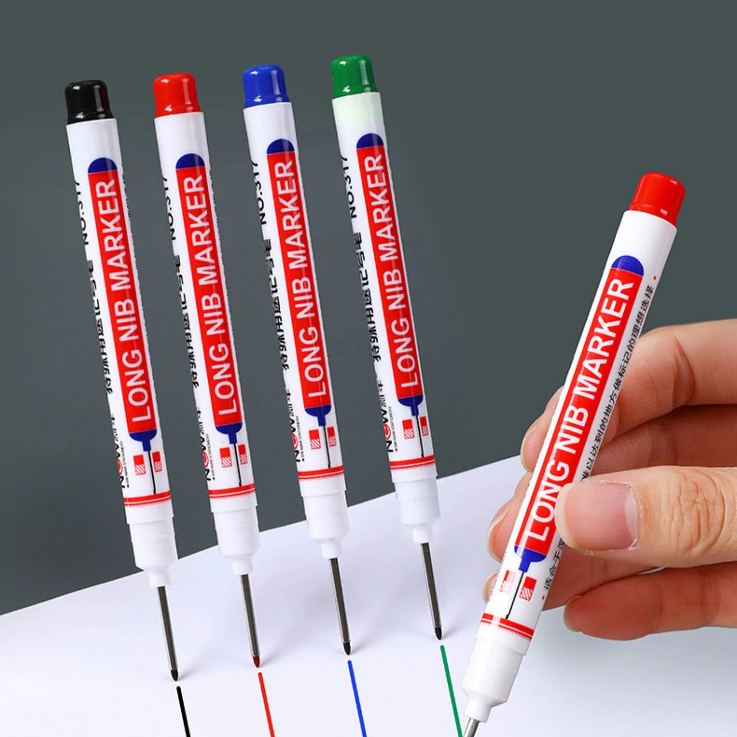 4pcs Long Head Oil Markers Pens Waterproof Multi-purpose Deep Hole Marker Pen Green/Red/Black/Blue Ink
4pcs Long Head Oil Markers Pens Waterproof Multi-purpose Deep Hole Marker Pen Green/Red/Black/Blue Ink