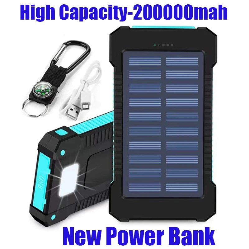Original 200Ah Outdoors Portable Solar Power Bank Waterproof USBcompass External Charger for IPhone SmartphonePower BankLEDLight
Original 200Ah Outdoors Portable Solar Power Bank Waterproof USBcompass External Charger for IPhone SmartphonePower BankLEDLight