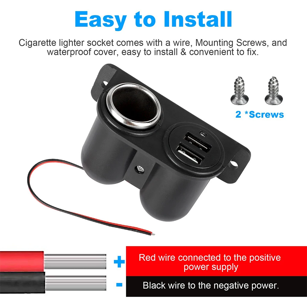 DC 5V Plastic Car Lighter Socket Under-dash Mount Charging Adapter Converter Splitter Mobile Phone USB Charger Electronic
DC 5V Plastic Car Lighter Socket Under-dash Mount Charging Adapter Converter Splitter Mobile Phone USB Charger Electronic