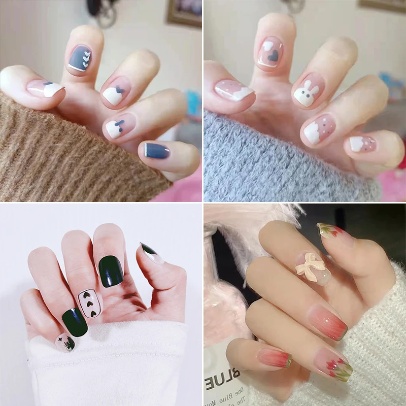24pcs Bow Design Fake Nails Flower Heart Women Party Nail Decorations Rabbit Full Cover Press On nail Tips False Nail
24pcs Bow Design Fake Nails Flower Heart Women Party Nail Decorations Rabbit Full Cover Press On nail Tips False Nail