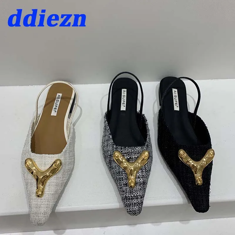 2023 Women Modern Sandals Female Summer Footwear Flats With Pointed Toe Shoes Fashion Metal Decoration Ladies Flats Shoes
2023 Women Modern Sandals Female Summer Footwear Flats With Pointed Toe Shoes Fashion Metal Decoration Ladies Flats Shoes