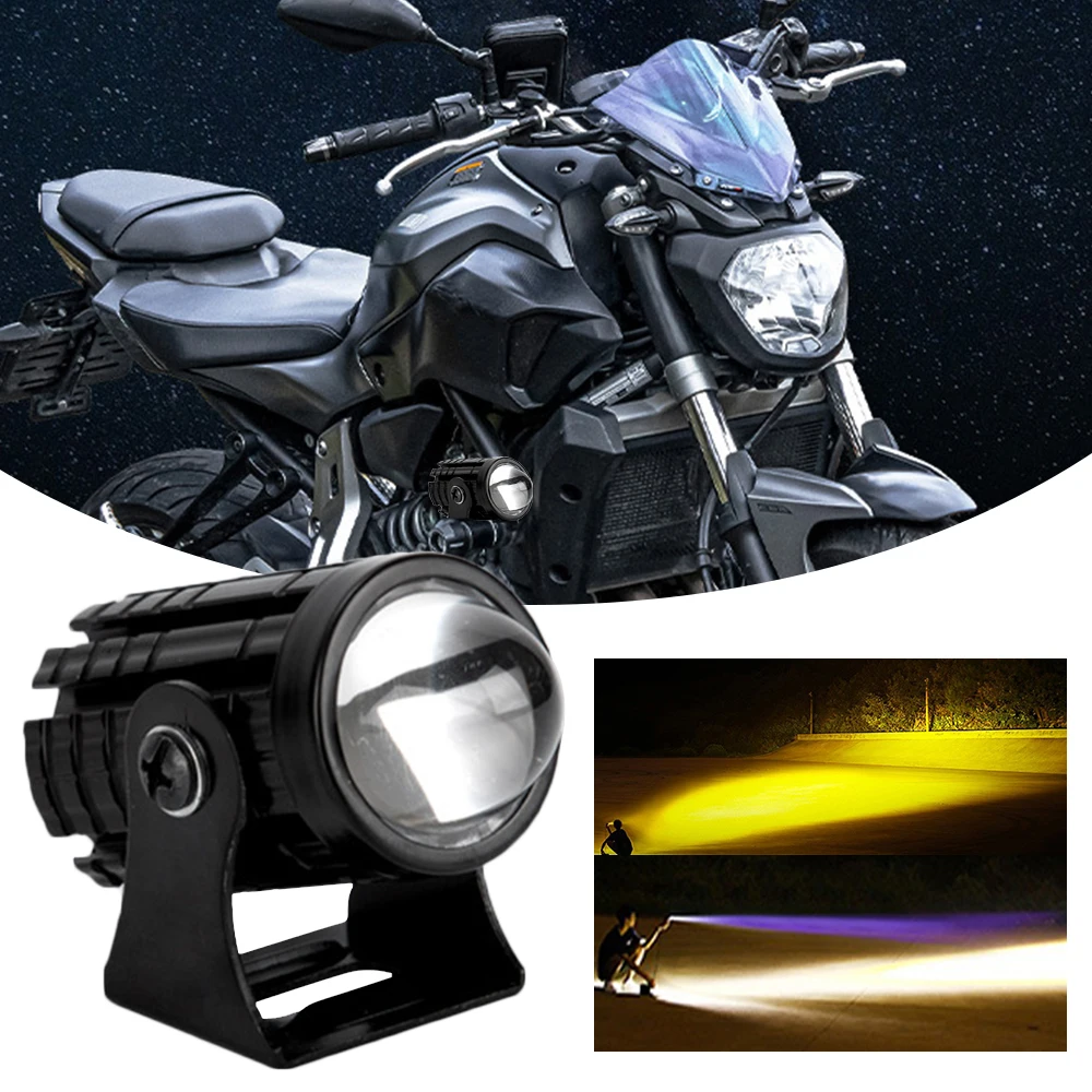 Motorcycle Mini Driving Light Headlight Universal Dual Color Scooter for Auxiliary Spotlight Lamp Moto Fog Accessories Bicolor
Motorcycle Mini Driving Light Headlight Universal Dual Color Scooter for Auxiliary Spotlight Lamp Moto Fog Accessories Bicolor