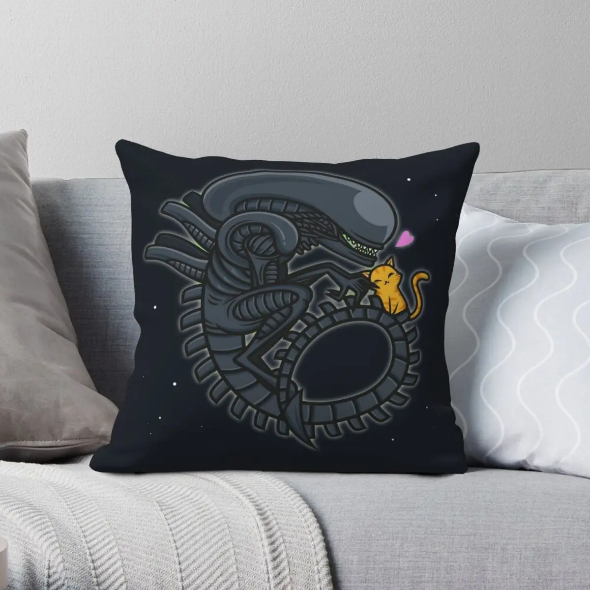 Xenomorph Cuddles Square Pillowcase Polyester Linen Velvet Printed Zip Decorative Bed Cushion Cover 18" 
Xenomorph Cuddles Square Pillowcase Polyester Linen Velvet Printed Zip Decorative Bed Cushion Cover 18"