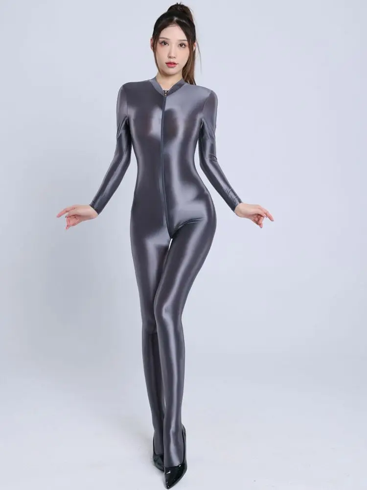 Long Sleeve Shiny Catsuit Bodystocking 2 Zipper Open Crotch Bodysuit Tights Sexy Cosplay Clubwear Jumpsuit Leotard Body Unitard
Long Sleeve Shiny Catsuit Bodystocking 2 Zipper Open Crotch Bodysuit Tights Sexy Cosplay Clubwear Jumpsuit Leotard Body Unitard