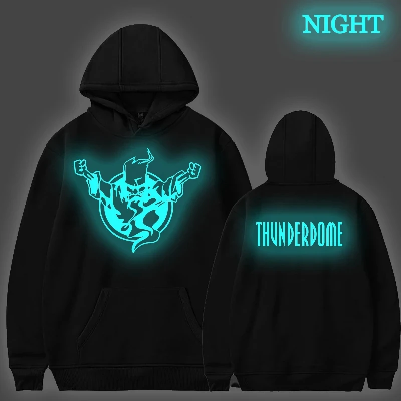Thunderdome светящаяся толстовка с принтом для мужчин и женщин толстовки подростков