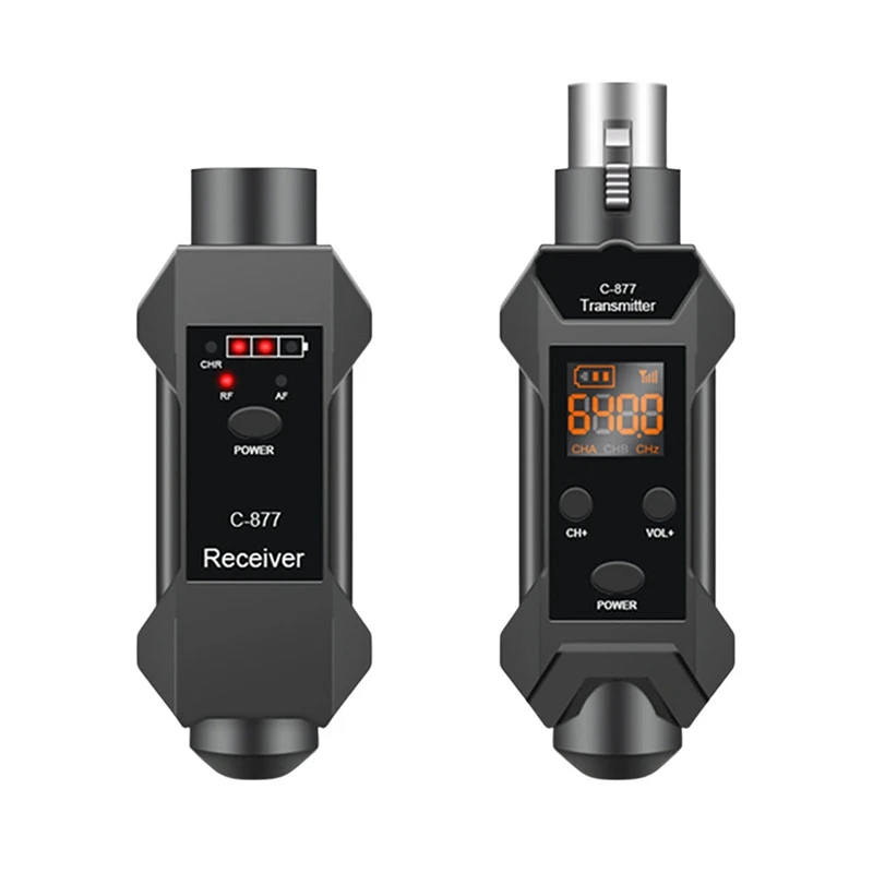 1 Pair Microphone Wireless System Microphone Wireless Transmitter System UHF Transmitter & Receiver Mic/Line Two Modes
1 Pair Microphone Wireless System Microphone Wireless Transmitter System UHF Transmitter & Receiver Mic/Line Two Modes