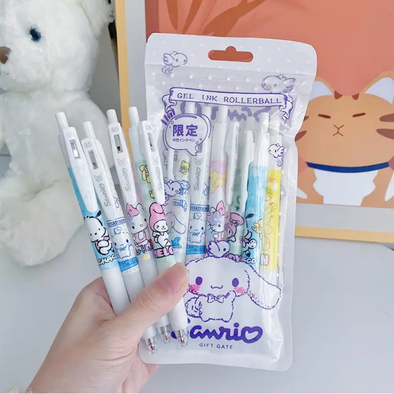 6Pcs/set Sanrioed Anime My Melody Cinnamoroll Black Ink Cartoon Gel Pen Office School Writing Student Supplies Stationery Gift
6Pcs/set Sanrioed Anime My Melody Cinnamoroll Black Ink Cartoon Gel Pen Office School Writing Student Supplies Stationery Gift
