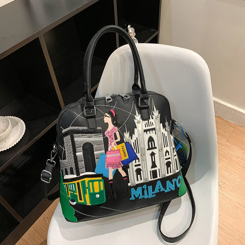 Fashion Shell Bag For Lady Embroidery Shoulder Bag Multi-Function Backpack Women Bag Designer Large Capacity Tote Bag Luxury
Fashion Shell Bag For Lady Embroidery Shoulder Bag Multi-Function Backpack Women Bag Designer Large Capacity Tote Bag Luxury